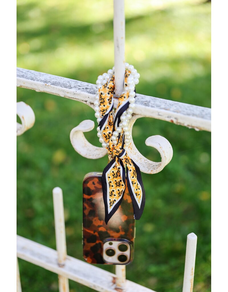 Victory Lap Victory Lap Woven Scarf Pearl Phone Strap/Wristlet
