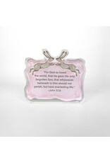 Lauren Dunn Rabbit John 3:16 Acrylic Block