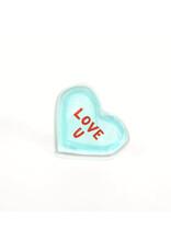 Lauren Dunn Love You Blue Acrylic Candy Heart