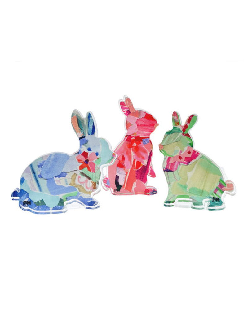 Lauren Dunn Bunnies In Color Acrylic Set/3