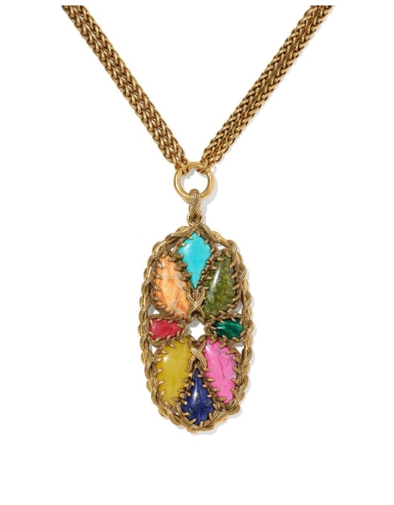 Kendra Scott Dolly Patchwork Long Pendant