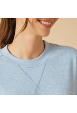 Softies Terry Cropped Sleeve Crew Neck w/ Wide Leg Pant