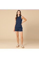 Softies DreamTech Sleeveless Cowl Top w/ Pintick Shorts