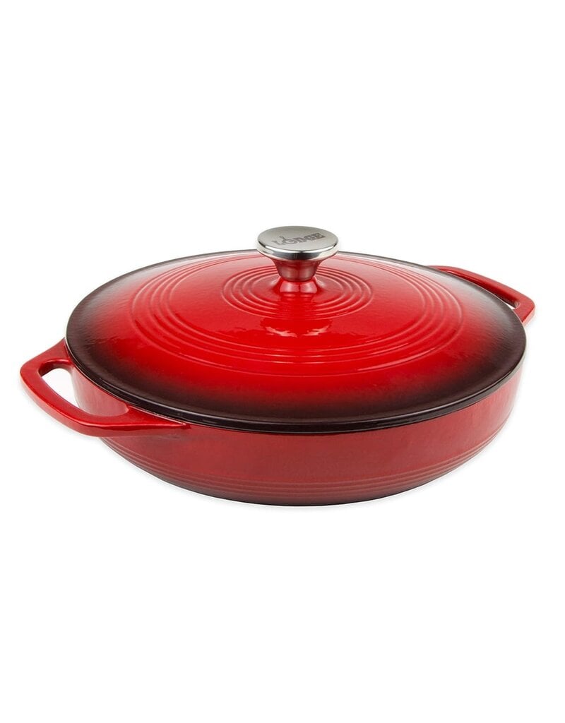 Lodge Cast Iron 3.6 QT Enamel Casserole - Red