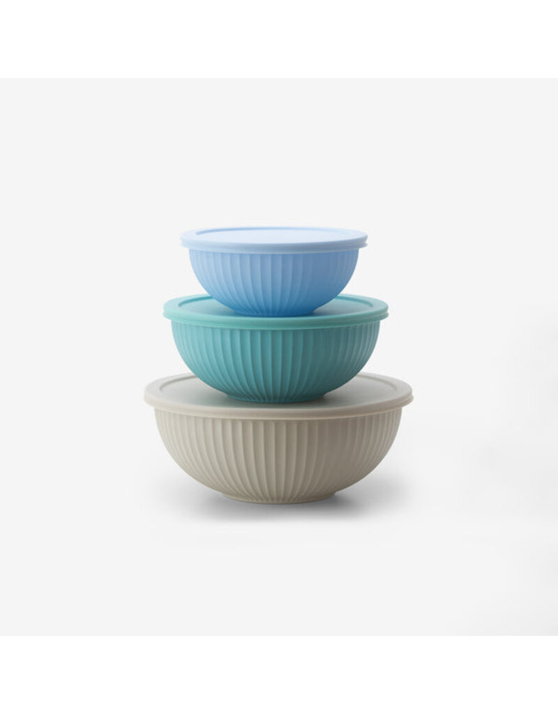 Genicook Product LLC Rainbowls - Borosilicate Glass Mixing Bowl Set/3