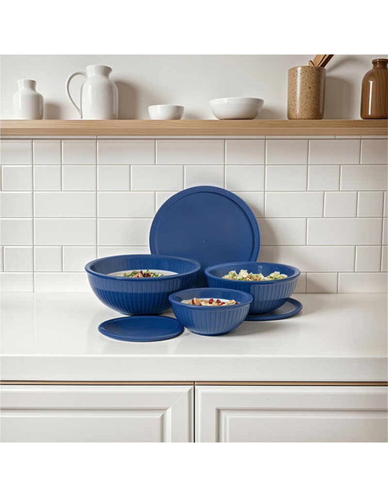 Genicook Product LLC Rainbowls - Borosilicate Glass Mixing Bowl Set/3