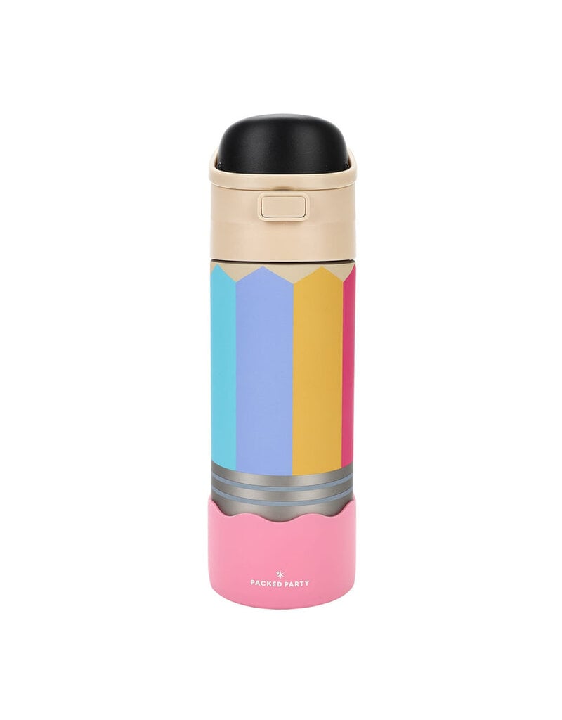 Packed Party Write On! Pencil Shaped Stainless Steel Water Bottle
