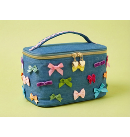 Taylor Elliott Designs Bella Denim/Bow Train Case