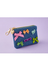 Taylor Elliott Designs Bella Denim/Bow Pouch