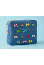 Taylor Elliott Designs Bella Denim/Bow Pouch