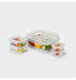 Genicook Product LLC Bake and Carry Glass Set (5 Containers, Vanilla)