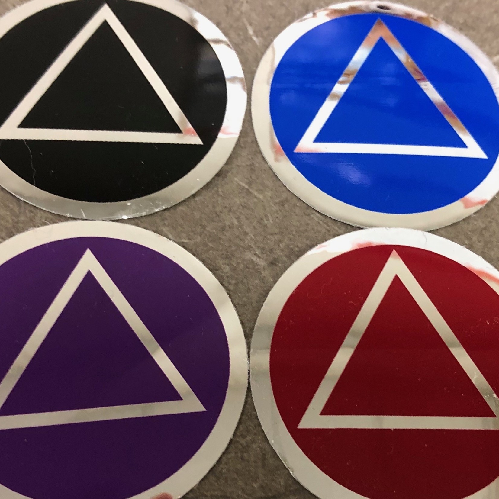 Large Stickers (Blue/ Silver) AA Symbol