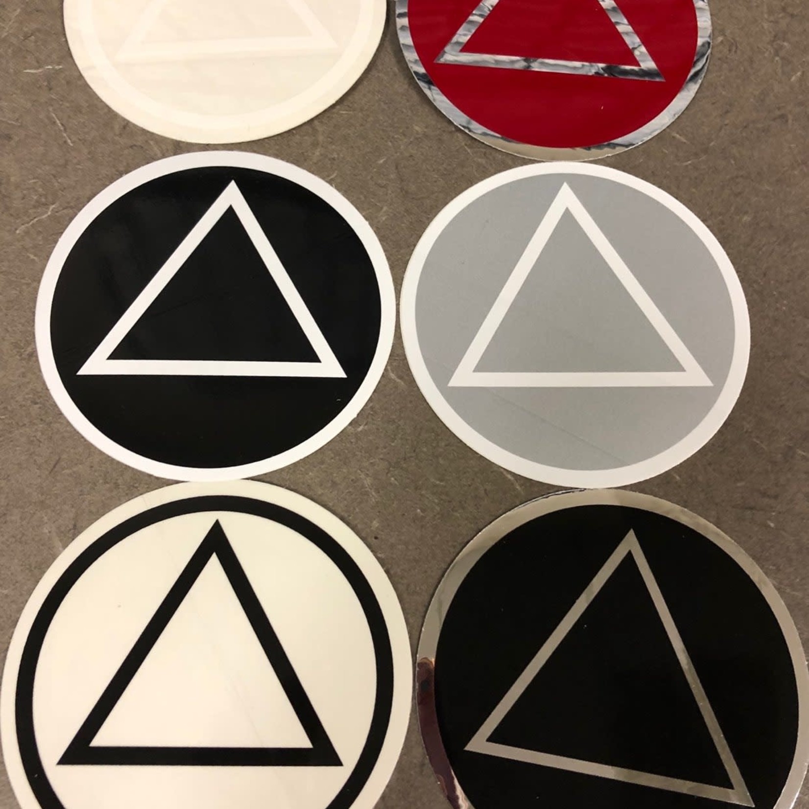 Large Stickers (Silver/White) AA Symbol