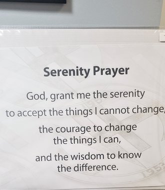 Poster, NA Serenity Prayer 17.5" X  23"