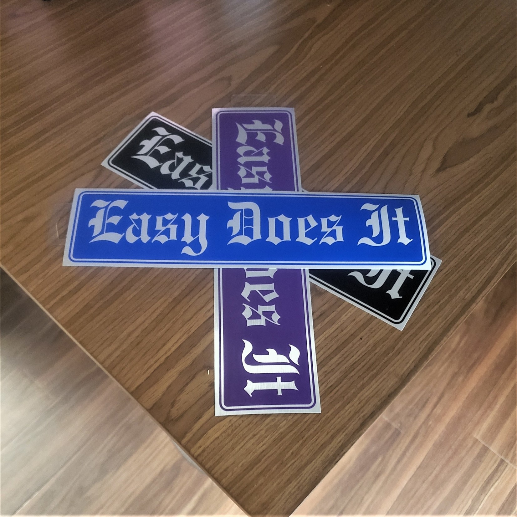 Easy Does It [Purple] Bumper Sticker