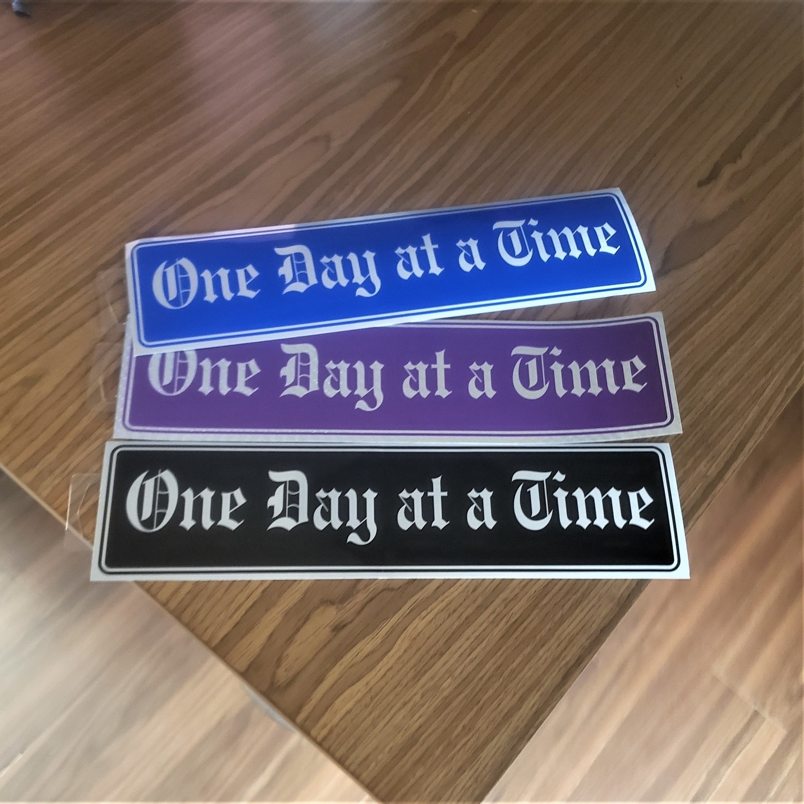 One Day At A Time [Purple] Bumper Sticker