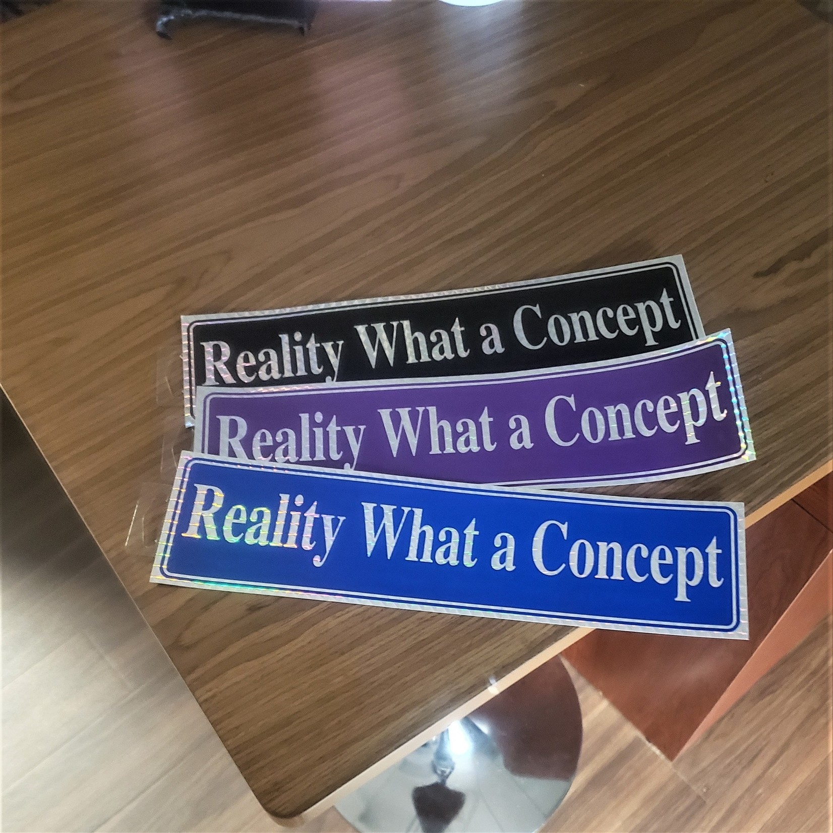 Bumper Stickers [Black] Reality What a Concept