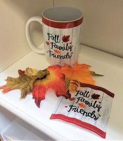Mug & Coaster Set (Fall Family Friends)