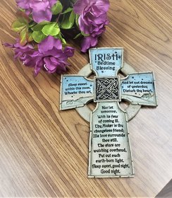 Wall Decor (Celtic Cross) Irish Bedtime Blessing