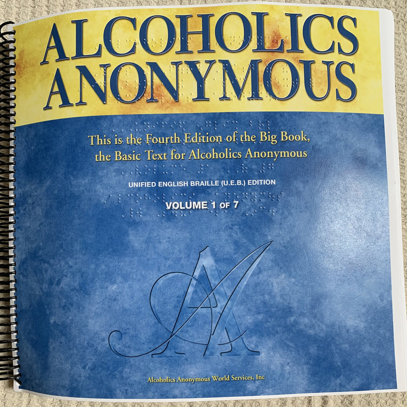 Alcoholic Anonymous Big Book [Braille] [Set of 7]