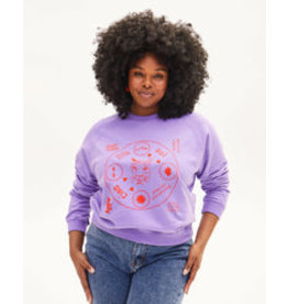 Clare V Purple Jacar Sweatshirt