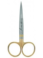 Dr. Slick Dr. Slick Hair Scissor, 4-1/2", Gold Loops, Curved