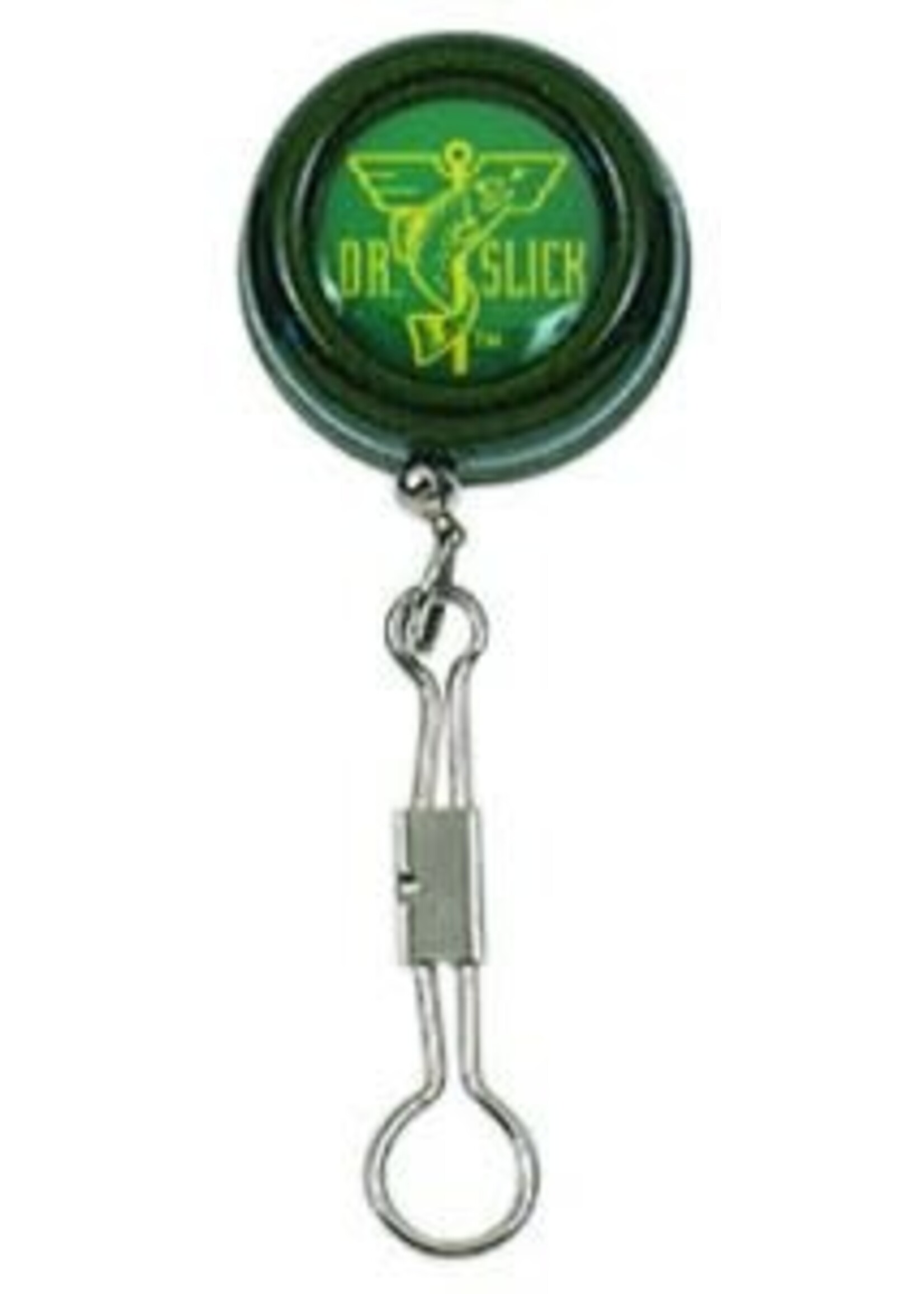 Dr. Slick Pin-On-Reel, Green, Steel Cord, "8" Ring