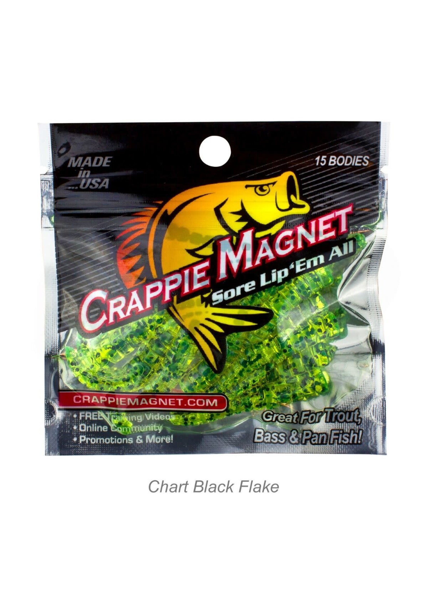 Crappie Magnet 15pc Body Pack-Sho Nuff/Chart