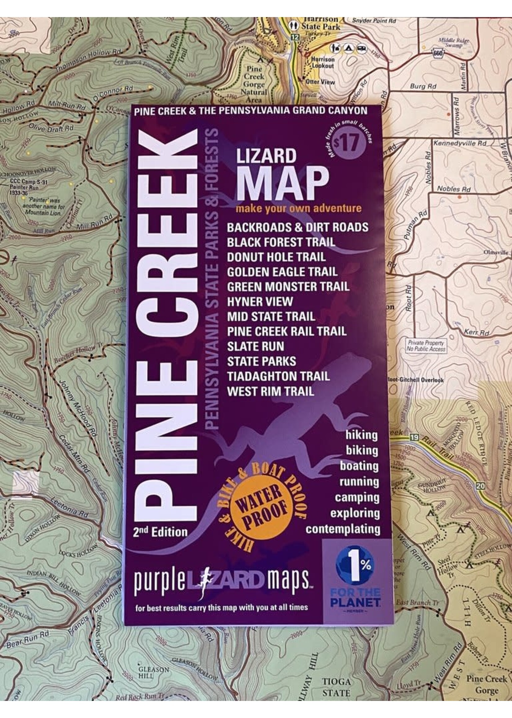 Purple Lizard Purple Lizard Map-Pine Creek & Grand Canyon
