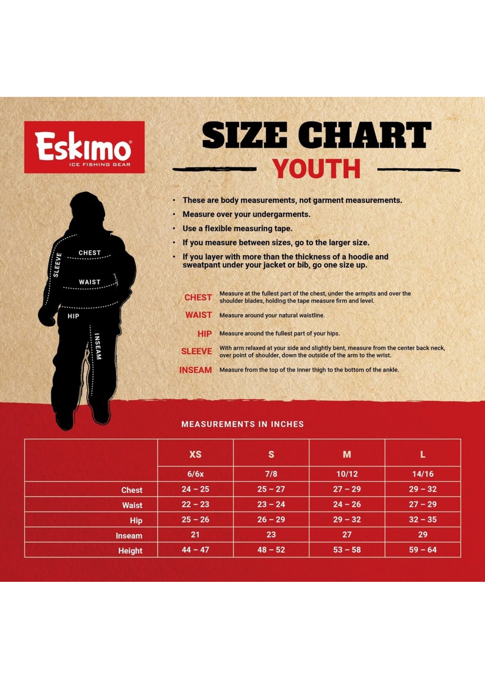 Eskimo Youth Keeper Jacket with Uplyft Float Assist & Room-To-Grow Sleeve Extensions Small