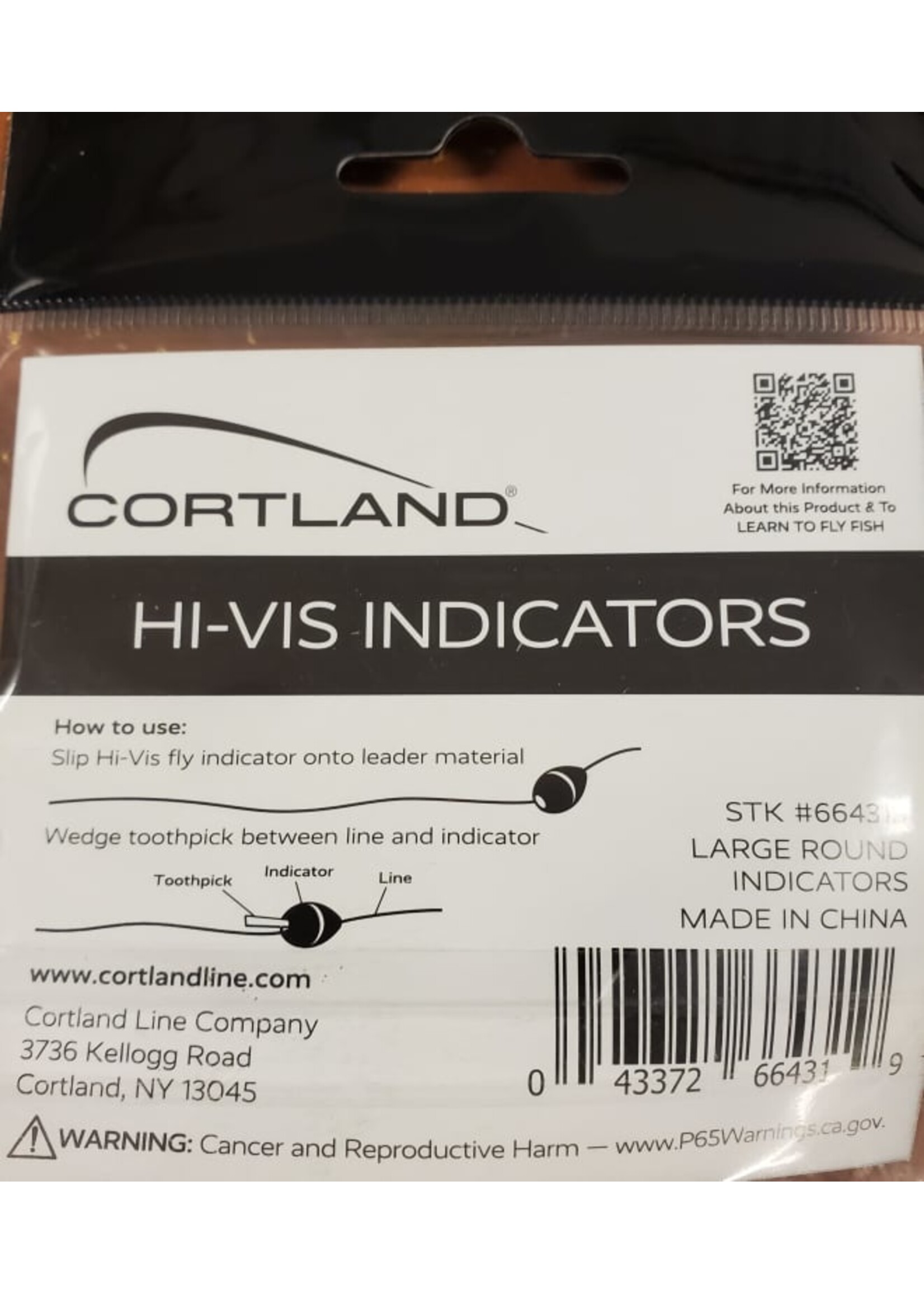 Cortland Line Cortland Large Round Foam Strike Indicator 2pk