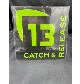 13 Fishing 13 Fishing Catch & Release Decal Small Green - 5in X 5in