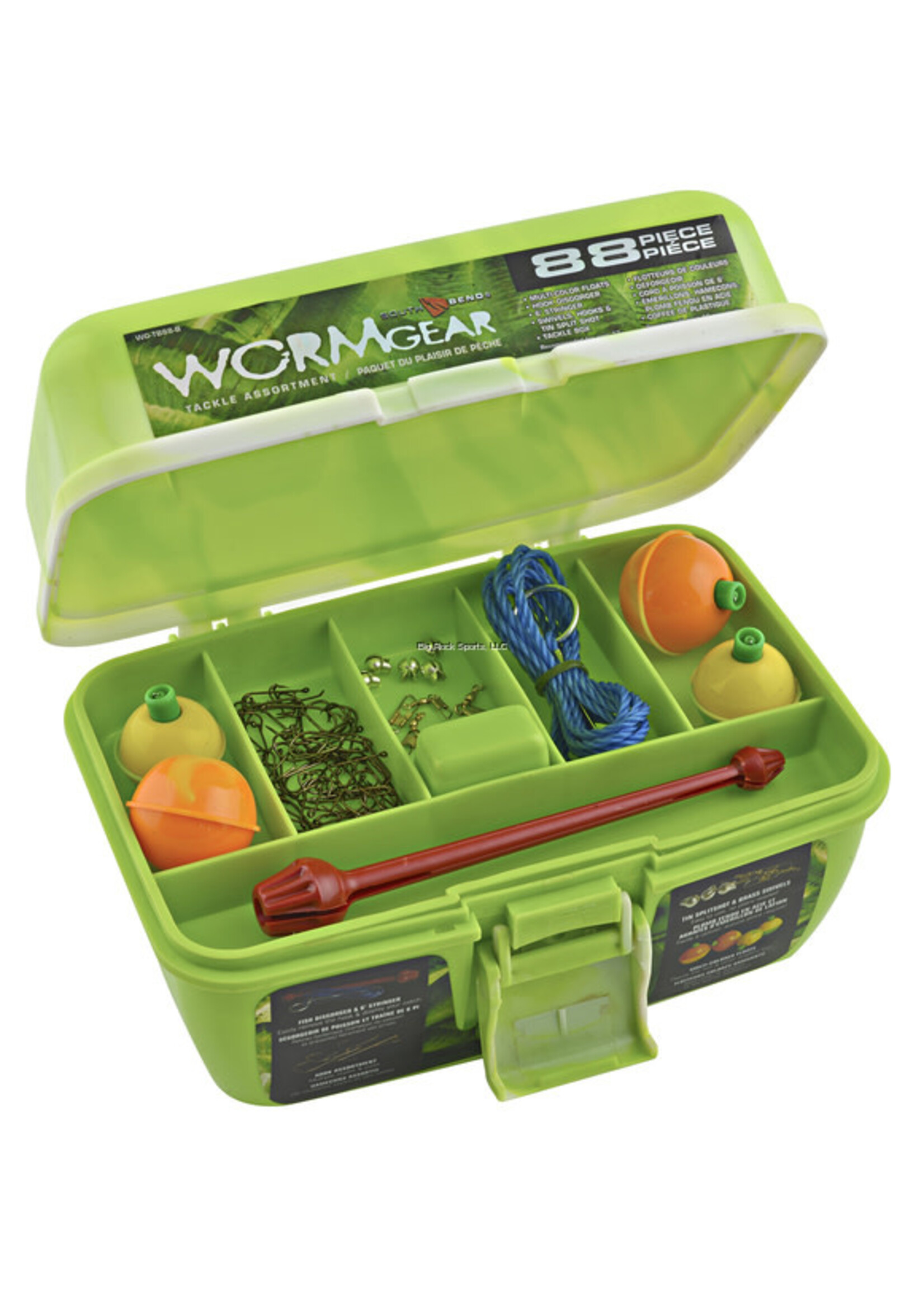 South Bend Worm Gear 88 Piece Loaded Tackle Box