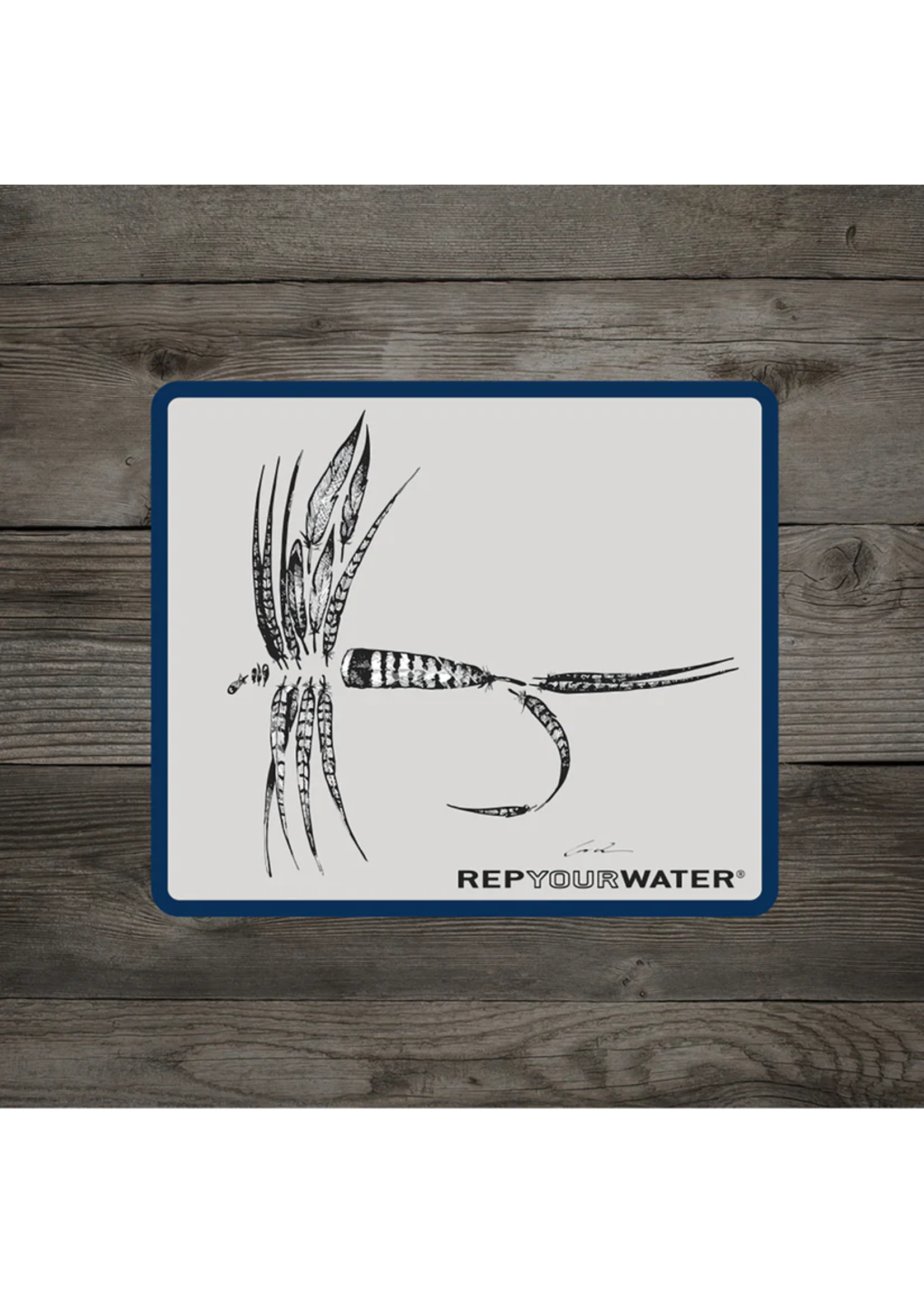 Rep Your Water RepYourWater Feather Dry Fly Sticker