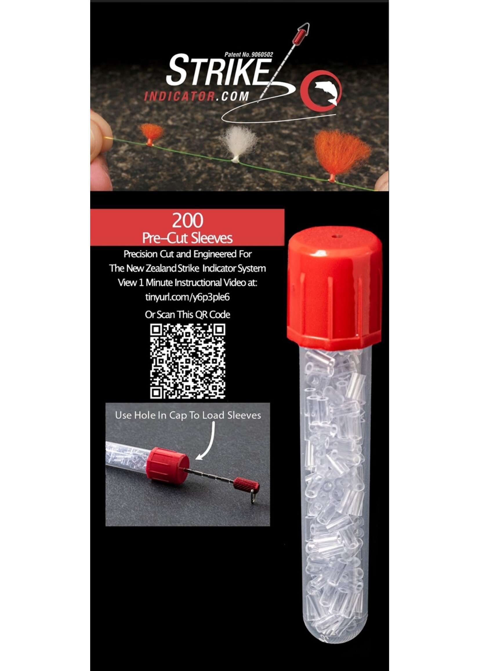 The Strike Indicator Company LLC New Zealand Strike Indicator 200 Pre-Cut Sleeves and Vial