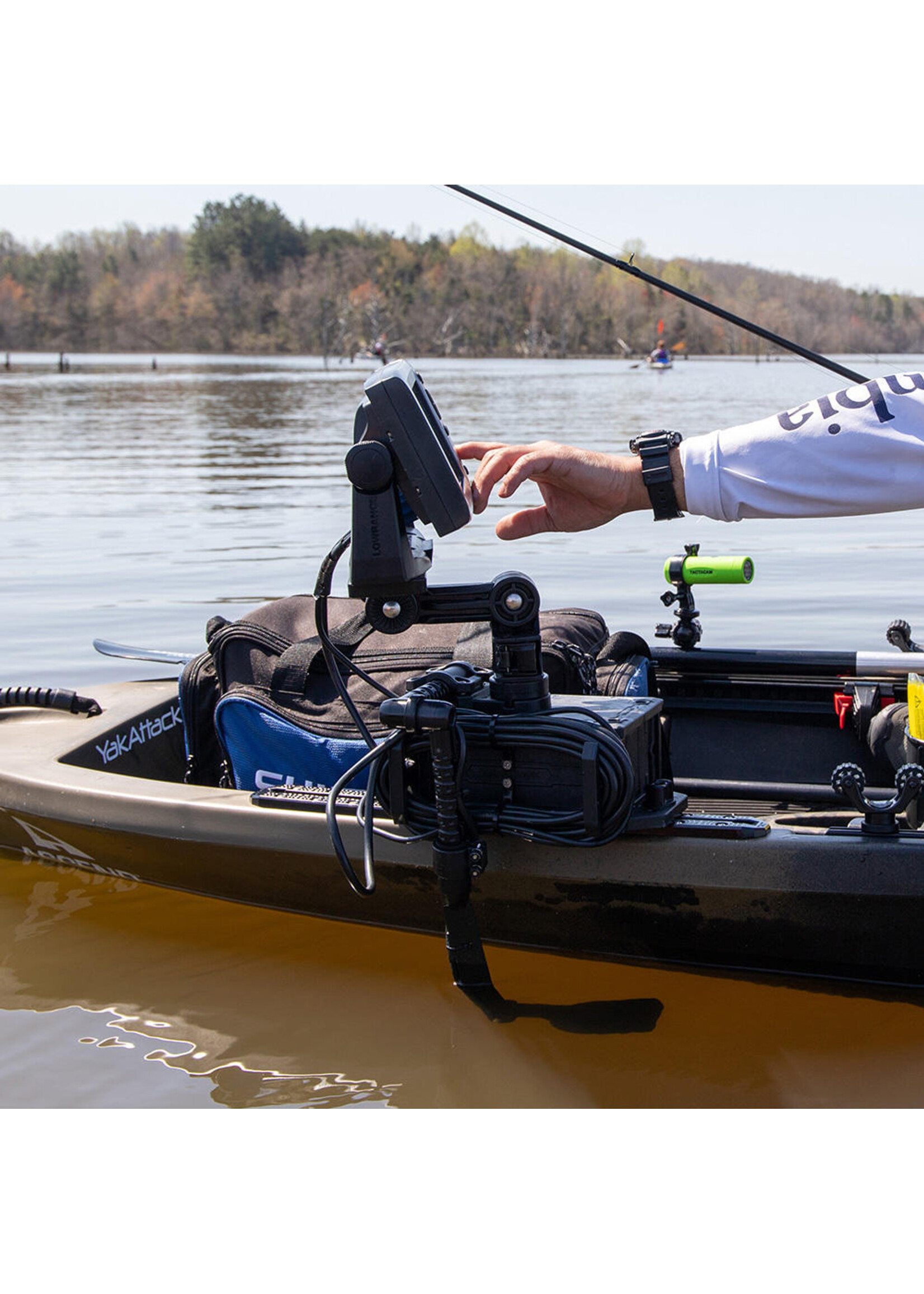 YakAttack Rectangular Fish Finder Mount with Track Mounted LockNLoad™ Mounting System