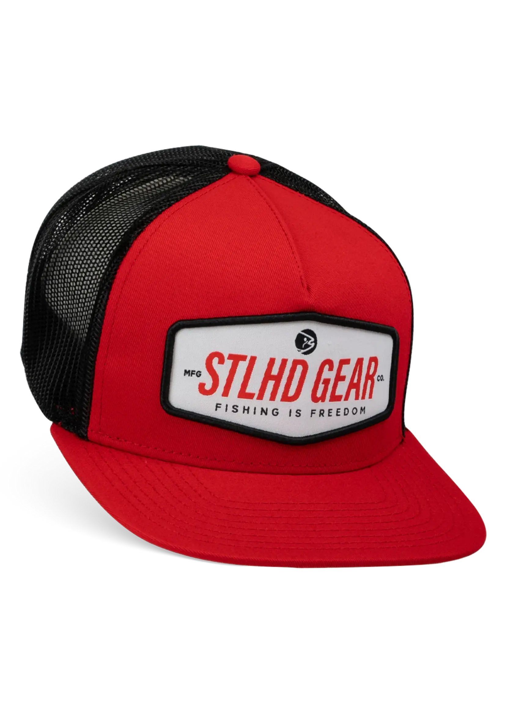 STLHD Gear STLHD Bead Muncher Flat Bill Trucker Hat Red/Black