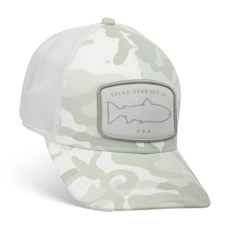 STLHD Snow Drift Camo Flex Fit Trucker Hat White/Grey/Charcoal - Tackle  Shack