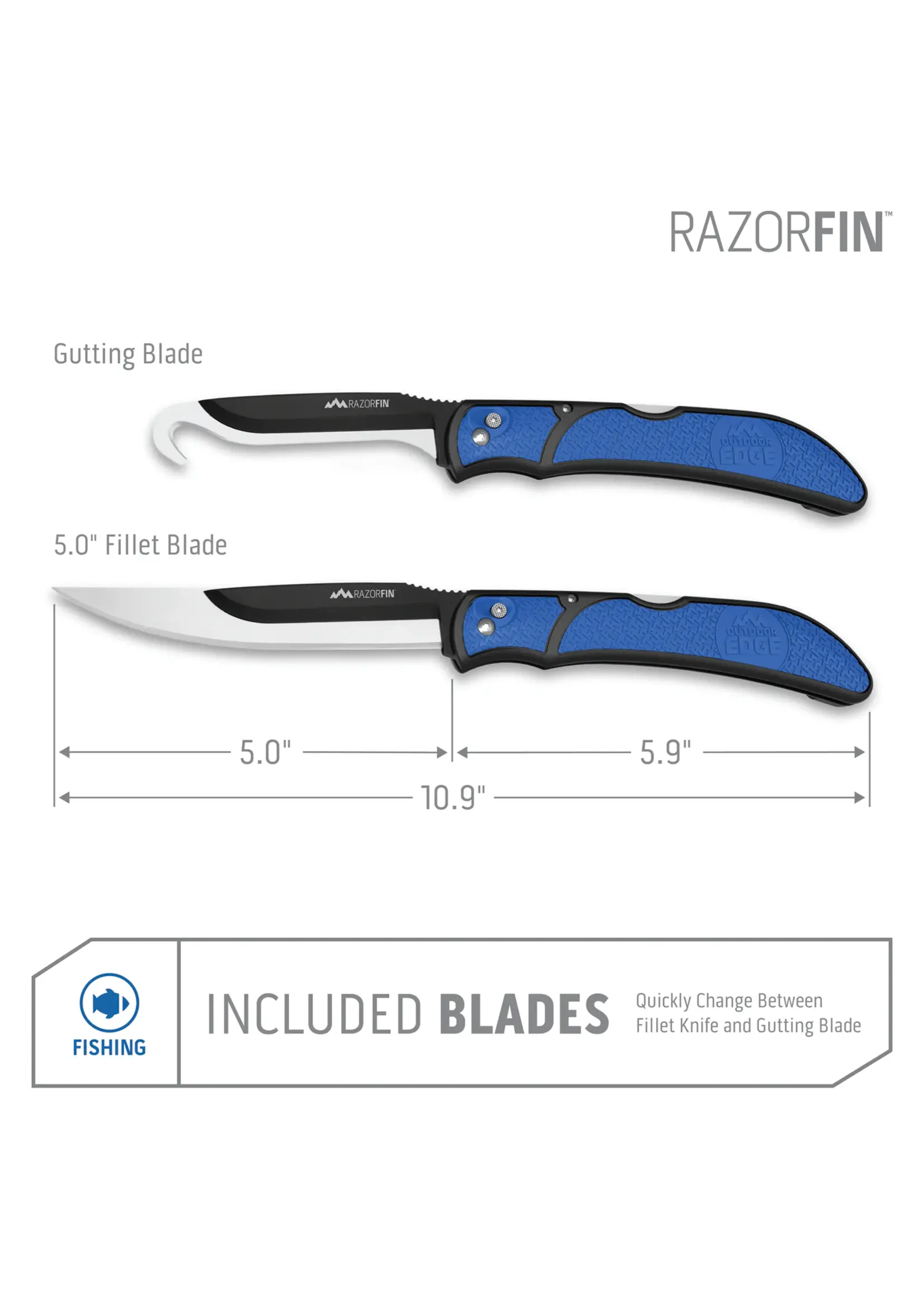 Outdoor Edge Outdoor Edge Razor-Fin Replaceable Blade Folding Knife