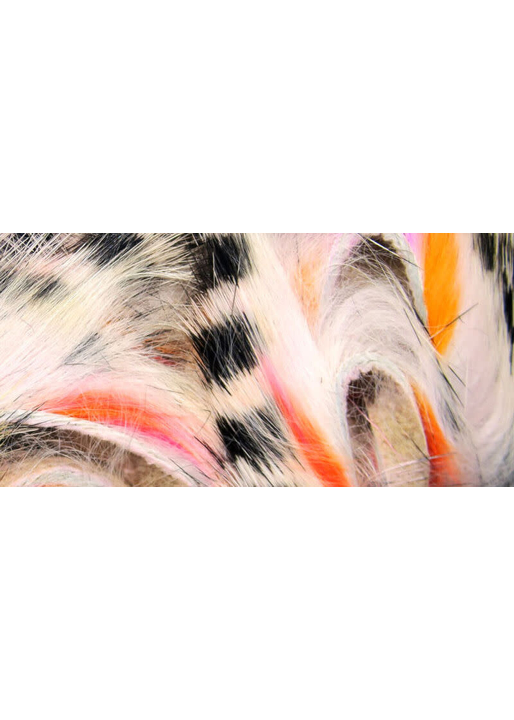 Hareline Dubbin Hareline Black Barred Groovy Rabbit Strips