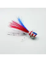 Flymen Fishing Company Flymen Fishing SS Double Barrel Patriot Bass Bug Popper #2 Hook