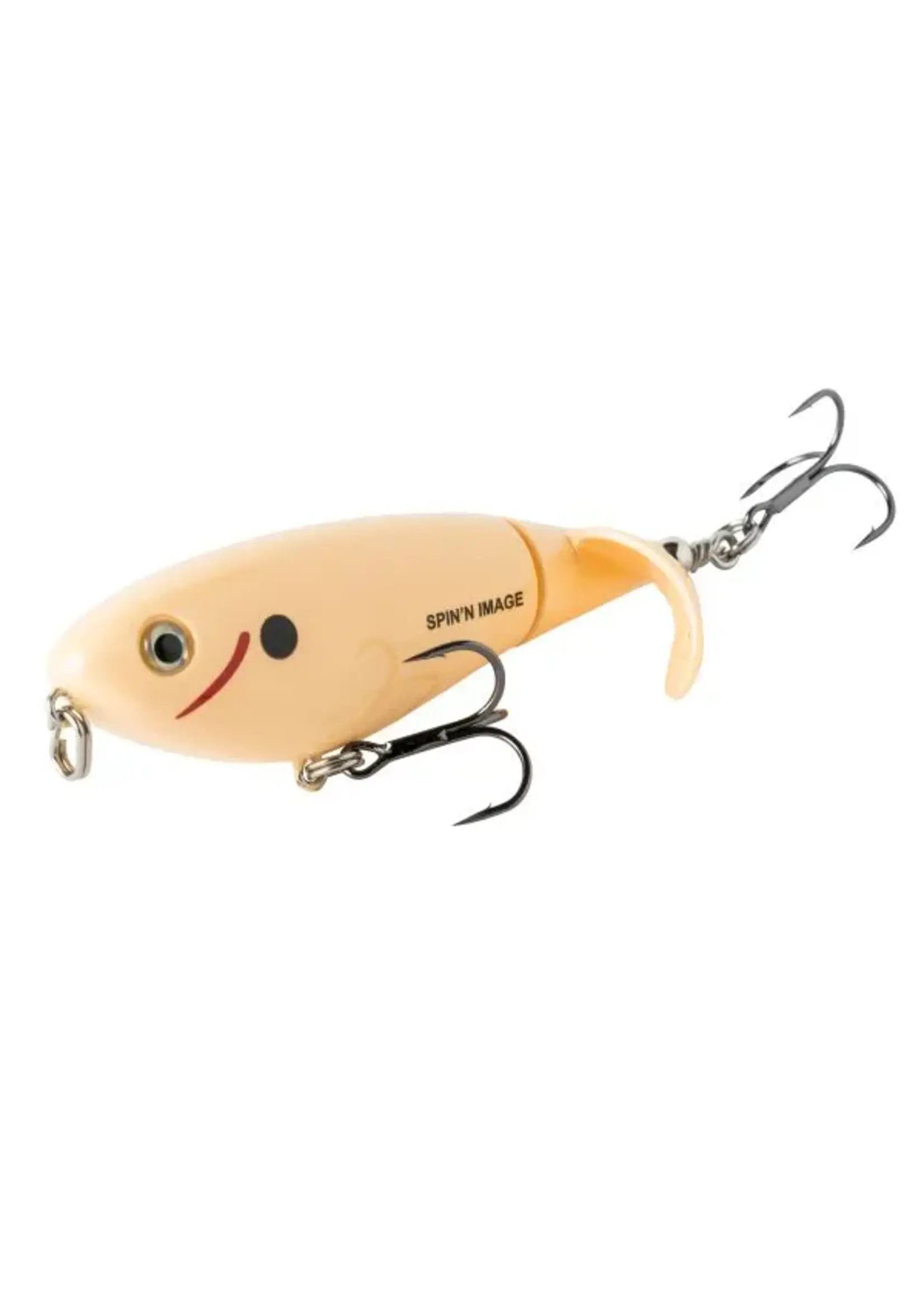 Heddon Spin'N Image Topwater Lure - Black Shiner 3.5" Bass Fishing