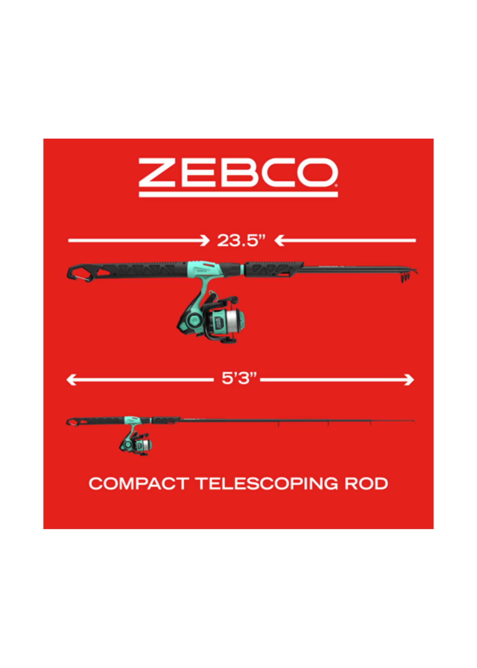 Zebco Zebco Rambler 5'3" Telescopic Spinning Combo