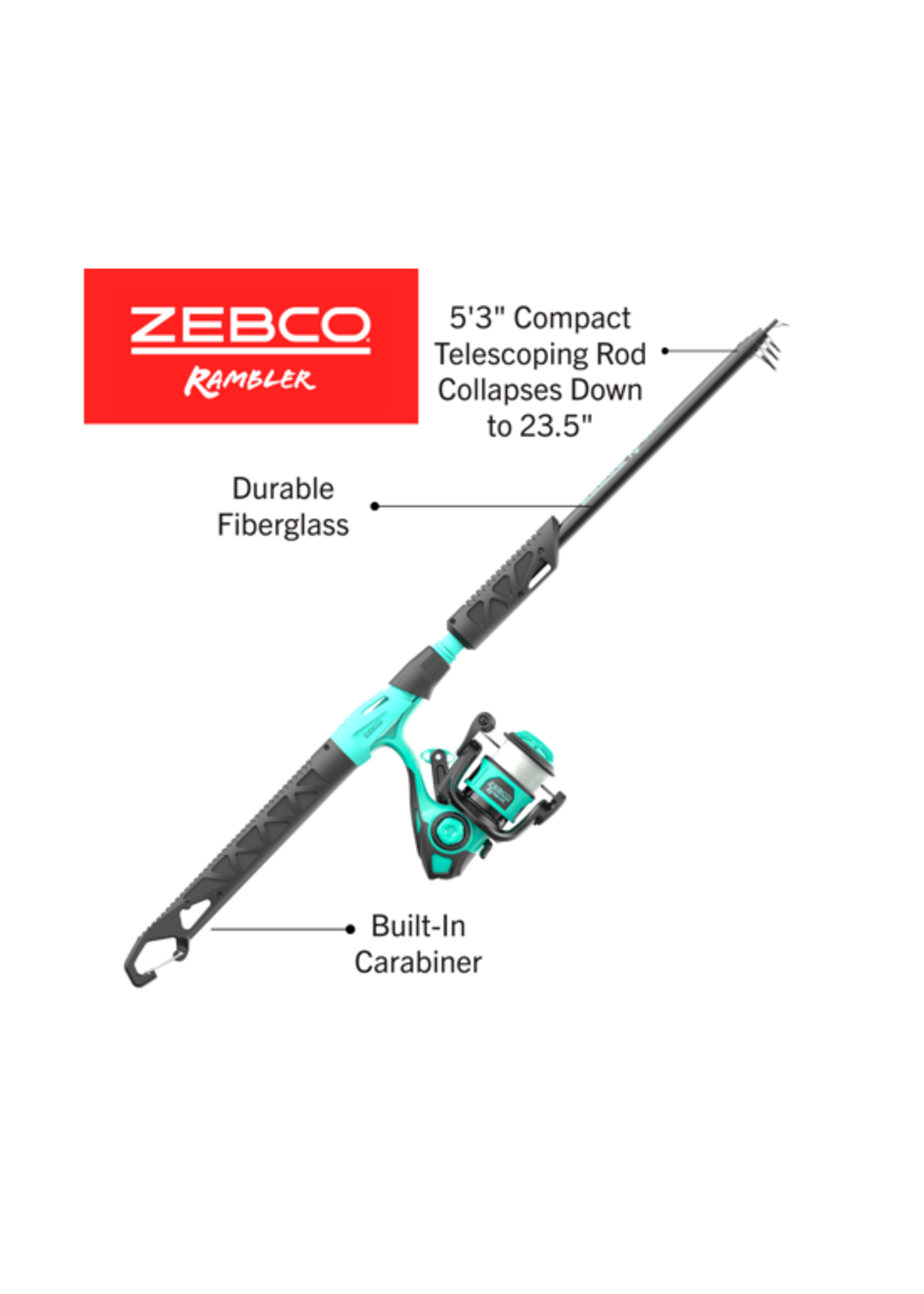 Zebco Zebco Rambler 5'3" Telescopic Spinning Combo