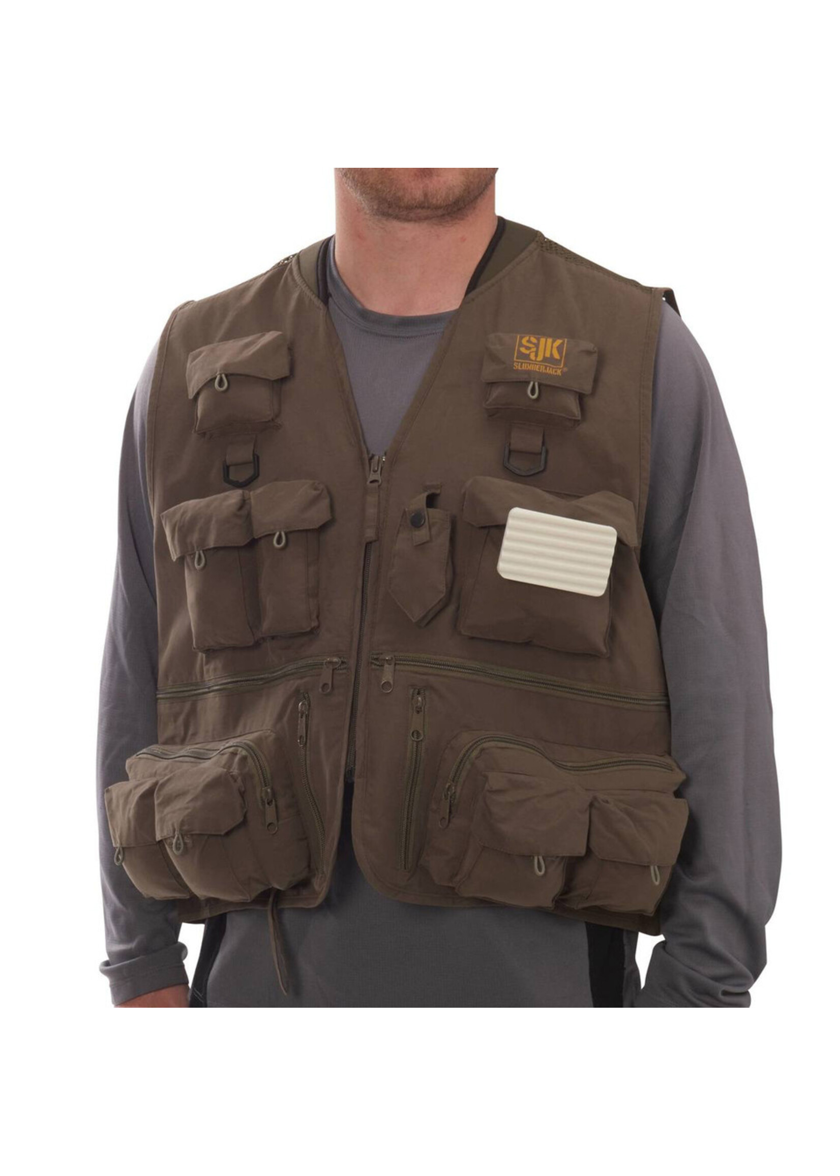 slumberjack SJK Leader 27 Pocket Olive Mesh Back Vest
