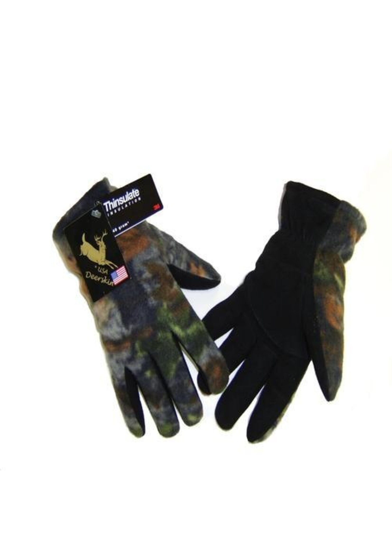 Northstar Glove Camo Fleece Back/Suede Deerskin Palm, Thinsulate