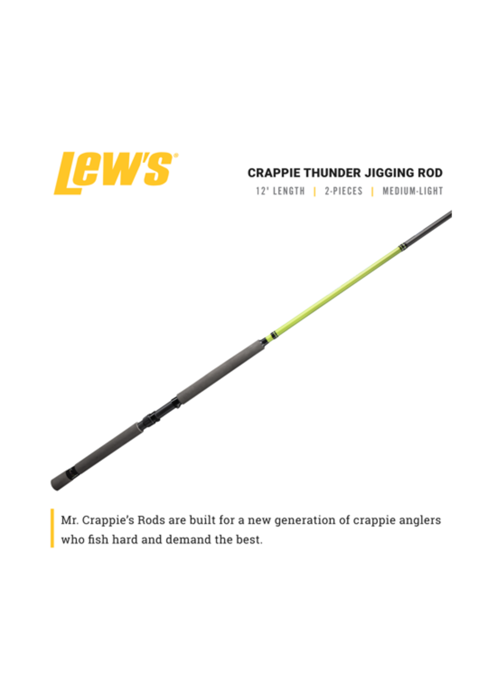 Mr. Crappie Lew's Mr. Crappie Crappie Thunder Jigging Rod