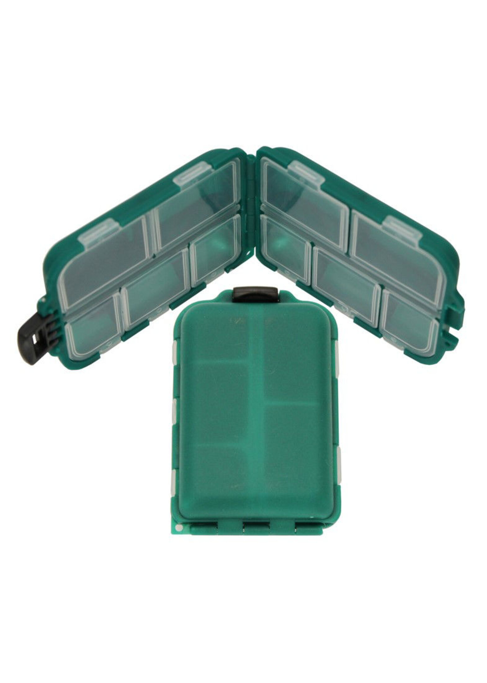 Sheffield Sheffield Pocket Tackle box  2 1/2" x 3 1/2" 10 compartment(green)