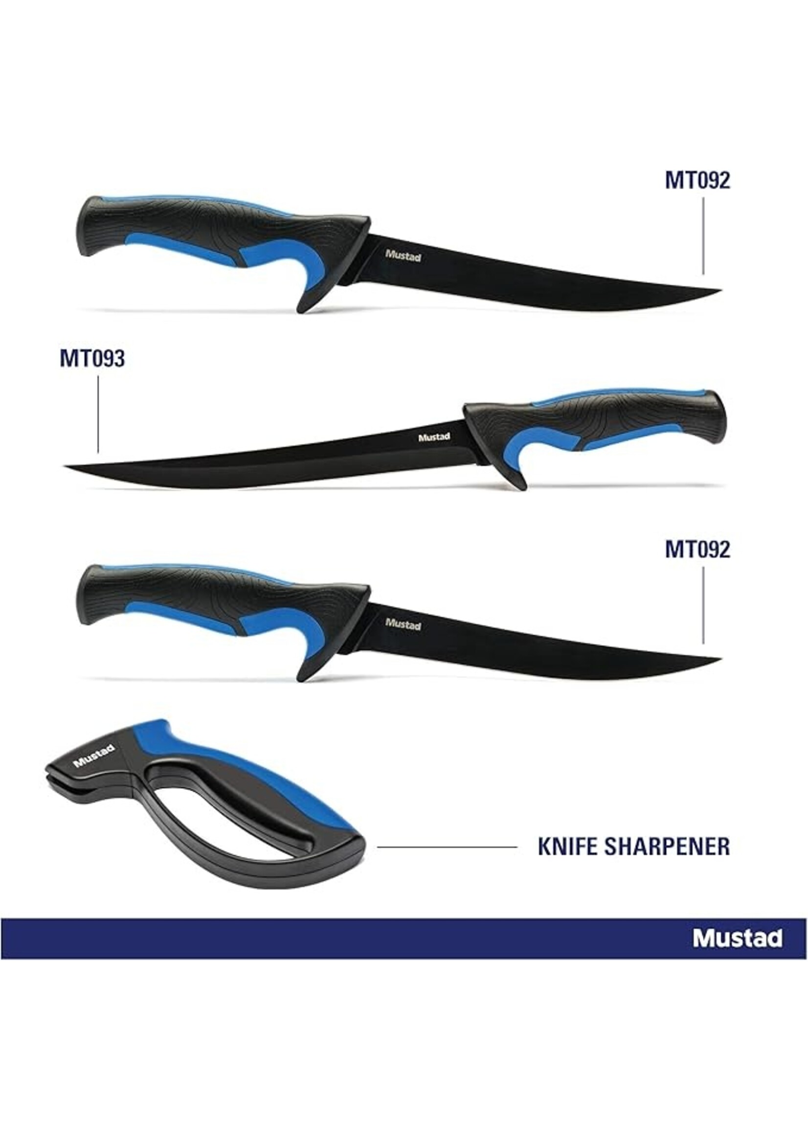 Mustad Mustad 3pc Knife Set with Sharpener