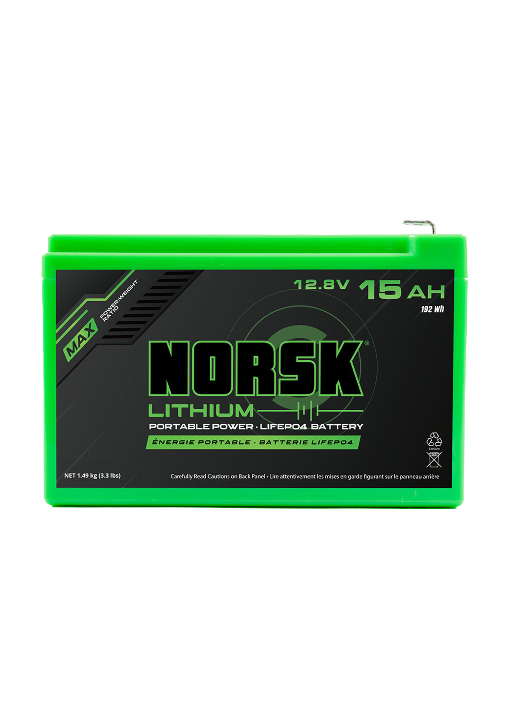 NORSK Lithium Norsk 12.8V 15Ah Lithium Battery with Charger
